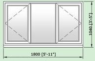 Smarts Aluminium Alitherm 47mm Window 1800mm by 1040mm